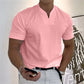 👕60% OFF NOW! 💎 Men's Gentleman Business Short Sleeve V-Neck T-Shirt – Breathable Cotton Blend, Classic Fit & Available Up to 5XL ✨