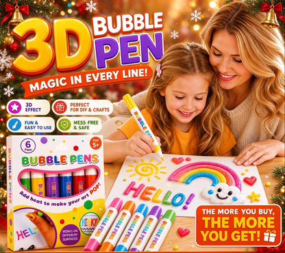 🎁🌲Xmas Gift✨ BUY 1 GET 1 FREE !  |Magic Pen – Draw 3D with one stroke!🎄 DIY Bubble Popcorn Drawing Pens 🔥