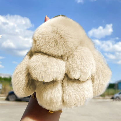 🐰60% OFF NOW! 🏆 Handmade Soft Bunny PomPom Charms – Adorable Design, Premium Yarn & Perfect for Bags/Keys 🎀