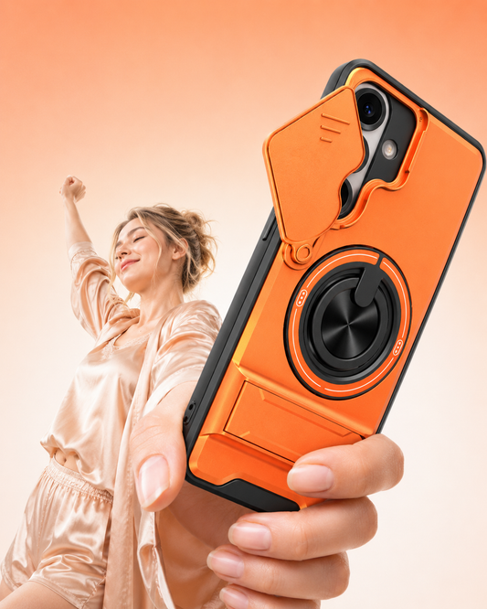 📱 LIMITED TIME: 50% OFF! ✨ Samsung phone case – retractable camera cover, rotating ring & magnetic mount, perfect protection & style 🔄