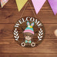 🐇SPRING 2026 HOT SELLER💥Highland Cow Sign Interchangeable Welcome Sign with Magnet Detachable Hats Cute Cattle Hanging