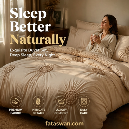 💥50% OFF!😴 Bring you cozy deep sleep!Elegant Pinch Pleat Duvet Cover Set