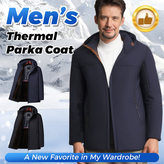 🧥 60% OFF NOW! 🔥 Men's Hooded Parka - Insulated and Waterproof, Ultimate Winter Comfort