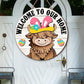 🐇SPRING 2026 HOT SELLER💥Highland Cow Sign Interchangeable Welcome Sign with Magnet Detachable Hats Cute Cattle Hanging