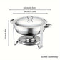 🧑‍🍳Michelin Chef Recommendation✨️5-liter Stainless Steel Warming Tray with Fuel Rack and Food Warmer