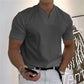👕60% OFF NOW! 💎 Men's Gentleman Business Short Sleeve V-Neck T-Shirt – Breathable Cotton Blend, Classic Fit & Available Up to 5XL ✨