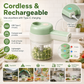 🏆 LIMITED-TIME 50% OFF! 🥕4‑in‑1 Handheld Electric Food Chopper‑ USB Rechargeable Mini Blender with Open Feeding Port, Portable Wireless Processor for Vegetables, Meat & Garlic
