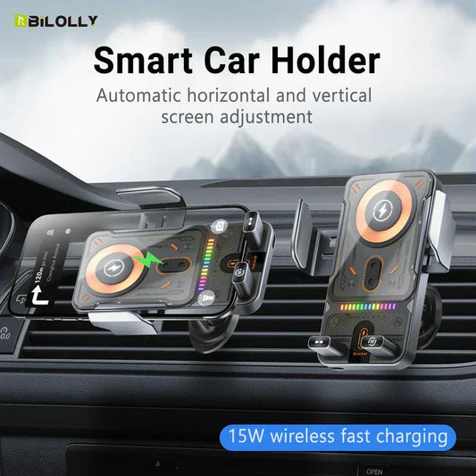 🚗60% OFF NOW! 📱 2-in-1 Car Phone Holder & Wireless Charger – 360° Rotation, Strong Grip & Fast Charging 🔋