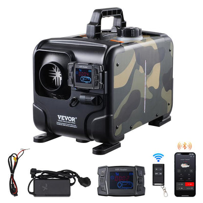 🔈🔈60% OFF!!🌡️8 kW diesel heater, 12 V/24 V all-in-one diesel air heater, Bluetooth app control, remote control and display, CO alarm, rapid heating💨