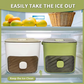 🧊Ice Maker🔘Press-type demolding, with lid to prevent odors, stackable to save space, comes with ice tongs, clean and hygienic🏠