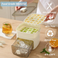 🧊Ice Maker🔘Press-type demolding, with lid to prevent odors, stackable to save space, comes with ice tongs, clean and hygienic🏠