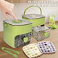 🧊Ice Maker🔘Press-type demolding, with lid to prevent odors, stackable to save space, comes with ice tongs, clean and hygienic🏠