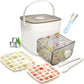 🧊Ice Maker🔘Press-type demolding, with lid to prevent odors, stackable to save space, comes with ice tongs, clean and hygienic🏠