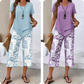 👚60% OFF NOW! 🔥 Casual Round Neck Layered Tunic Top & Wide Leg Pants Set – Flowy Design, Soft Fabric & Perfect for Everyday Style 🌸