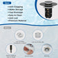 Hibbent Upgraded 3-in-1 Sink Drain Filter, Universal Pop-Up Stopper, Removable Stainless Steel Basket-Shaped Hair Catcher, Sink Stopper for 2.8–5.9 cm, Brass Cartridge, Matte Black