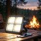 📢📢50% OFF!!⏰Solar-powered, portable emergency light and outdoor camping spotlight with USB charging for cell phones