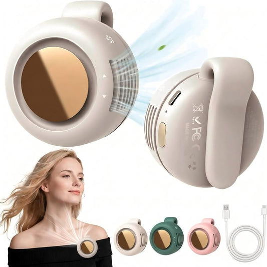 🌀50% OFF🌿 Blade-less Fan | 360° Rotation · Clip-on or Hanging · Ultra-Lightweight and Portable · 1.5-Hour Fast Charging with Long Battery Life · 3 Speed Settings