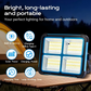 📢📢50% OFF!!⏰Solar-powered, portable emergency light and outdoor camping spotlight with USB charging for cell phones
