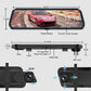 👁️10-inch Rearview Camera & Dashcam with Full Touchscreen – 1080P HD Night Vision, Dual Lens – Ideal for Safe Driving & Parking🚗📹