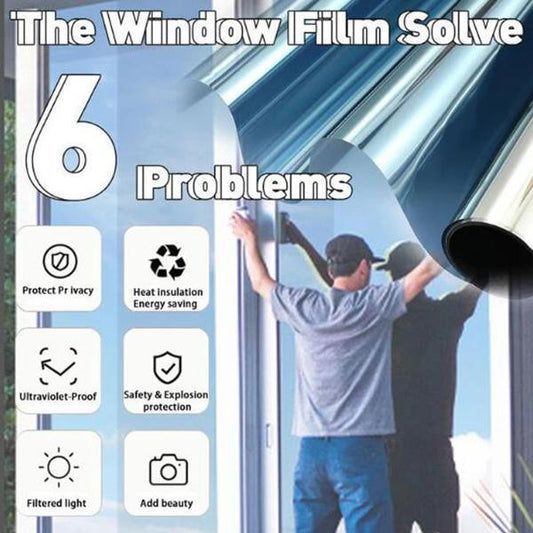 🪟 Privacy and Heat-Blocking Window Film |  🏠 For Home, Office, or Car Windows – Cut to Size -- Blocks 99% of UV Rays - Blocks Heat and Keeps Temperatures Down