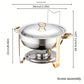 🧑‍🍳Michelin Chef Recommendation✨️5-liter Stainless Steel Warming Tray with Fuel Rack and Food Warmer