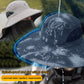 Outdoor professional sun hat 🛡️ UPF50+ wide brim + face mask, breathable design, sun and insect protection, the first choice for summer hiking 🥾