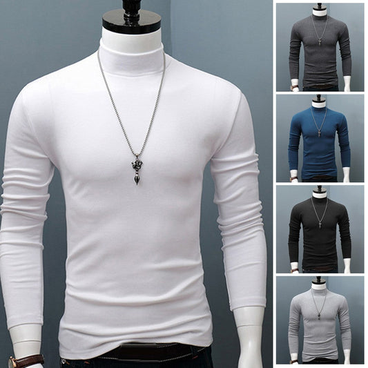 📢📢60% OFF!!!✨🎅Men's thermal cotton T-shirt with a high neck: warm, breathable & casual for autumn-winter! ❄️