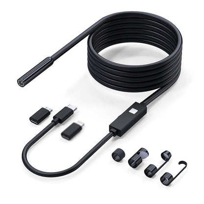 🥳 Waterproof HD Endoscope Camera – 200W HD, 8mm probe. Type-C/Micro/Lightning – plug & play with 99% phones. Ideal for tight spaces! 🔌✨