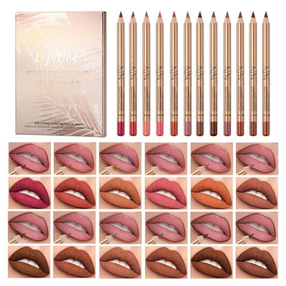 👄 50% OFF！💄12-Color Smudge-Proof Lip Liner Pencil Set – Long-lasting, creamy & waterproof – perfect for everyday wear or pro makeup 🎨