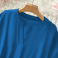 👚60% OFF! 🔥Fashion Loose Short Sleeve Top – Notched V-Neck, Asymmetrical Hem & Lightweight Fabric (5 Colors, S–2XL) 👕🌸