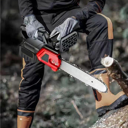 Cordless Lithium-Ion Chainsaw 🪚 — Pure Copper Motor | Fast Cutting, No Jamming | Anti-Accidental Start | Chip Guard | Versatile for Gardening, Pruning, and Firewood Splitting 🔥