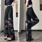 💜 LAST DAY PROMOTION - 60%OFF 💜Women’s Spliced Hot Rhinestones Printing Hollow Pants
