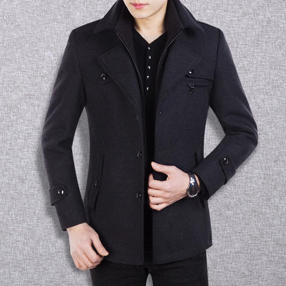 🔈🔈60% OFF🔥New men's wool coat with double collar for autumn and winter
