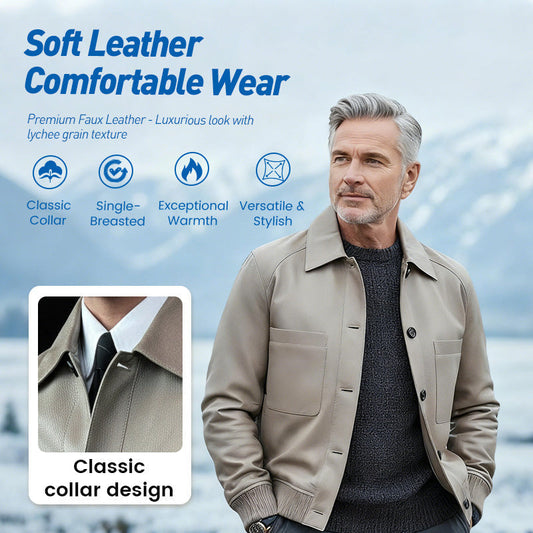 Men's Classic Faux Leather Jacket