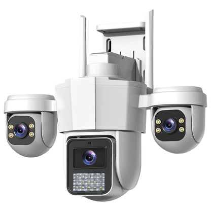 👁️ Three-Eye Panoramic View, No Blind Spot Protection | Intelligent 360° PTZ Security Camera 🚀