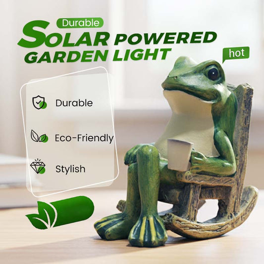 💯2026 Hot Sales🐸Solar Powered Frog in Rocking Chair Ornament🍃