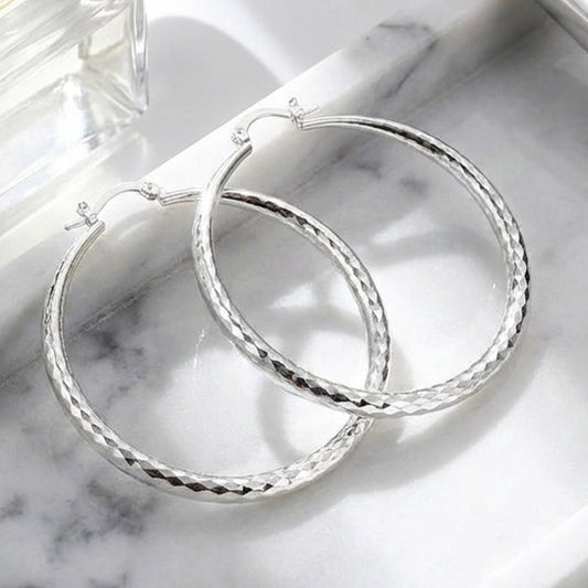 ✨️60% OFF💎Diamond-Cut Hoop Earrings for Women💖
