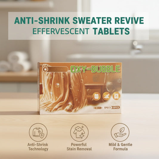 🧶 60% OFF NOW! ⚗️ Sweater Revive Tablets – Anti-Shrink, Restores Softness & Safe for Colors 🧺