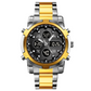 📢📢60% OFF!! ⏰ Men's Waterproof Military Analog-Digital Watch – 48mm, Multifunction & Stainless Steel Bracelet! 🕰️💪