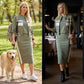 ❄️LAST DAY PROMOTION - 60%OFF 💖 Women's Stand Collar Jacket & Dress Set