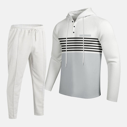 🔈🔈 60% OFF!!🔥👕Men's Color-Block Hooded Tracksuit Set👖