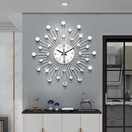 ✨60% OFF🕰️ Creative Rhinestone Wall Clock – Silent, Minimalist Luxury for Living Room, Dining & Entryway! 💎🏡
