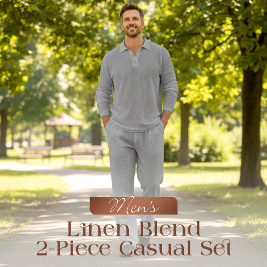 Linen two-piece set ✨ Instantly exudes sophistication. Breathable and sweat-free. Features a lapel collar and side pockets. Perfect from the beach to dinner. 🌊
