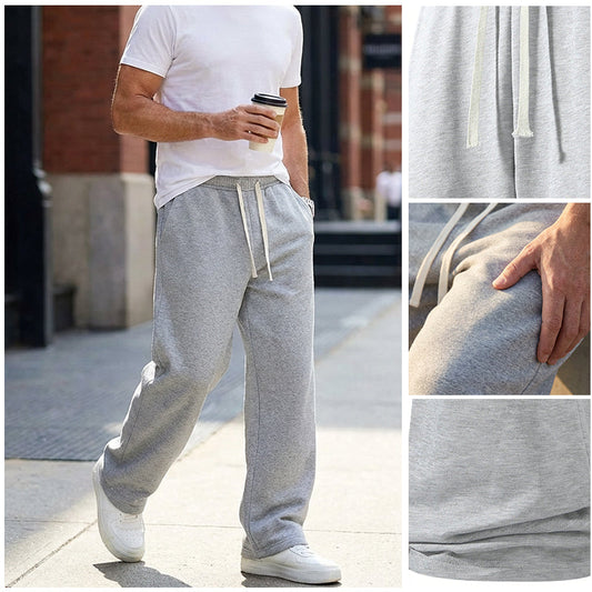 🩳 60% OFF! 👖 Men's Loose Pants with Drawstring - Comfortable Cotton Fabric, Pockets & Casual Style for Everyday and Workout 🏃‍♂️