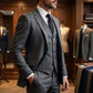 👔 60% OFF NOW! 🕴️ Men's Slim-Fit 3-Piece Suit Set – Tailored Fit, Premium Fabric & Perfect for Formal Occasions 🤵