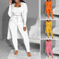 💃LAST  DAY SALE - 60%OFF🔥Casual 3-Piece Knit Set – Cropped Top, Cardigan & Pants💞