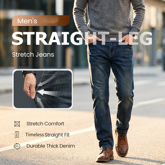 👖NEW ARRIVAL - 60% OFF🔥🥳50K+ SOLD!💥Men's Straight-Leg Stretch Jeans