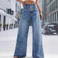 🔈🔈2026 NEW ARRIVALS - HOT SELLERS🔥👖High-Waist Wide-Leg Jeans – easy pull-on style! Side slits let the breeze in, keep you cool. 🌸