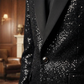 🔈🔈2026 EW ARRIVALS - 60% OFF !!!🧥👖Men's Black Sparkle Tuxedo Suit Set