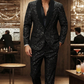 🔈🔈2026 EW ARRIVALS - 60% OFF !!!🧥👖Men's Black Sparkle Tuxedo Suit Set